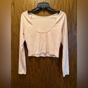 Women's Pink Long Sleeve Top